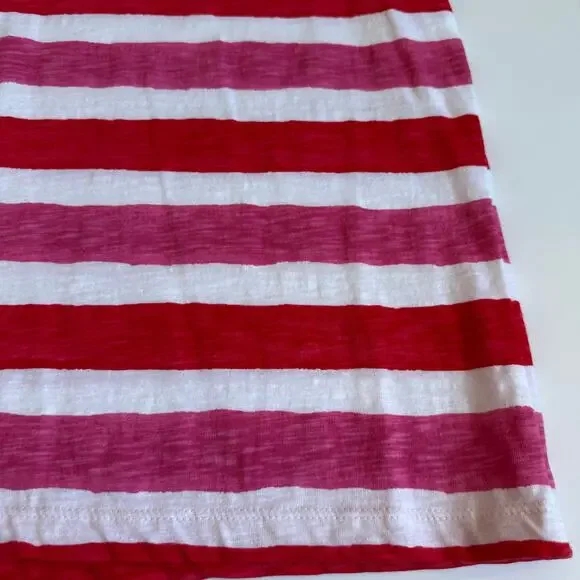 Primary Kids Pink Red Striped Cotton Tank Top Girls 8-9 - Picture 3 of 8
